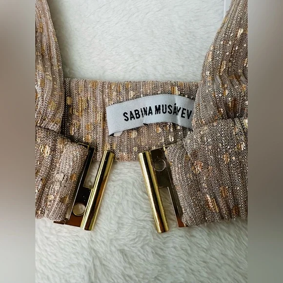 Sabina Musayev Lupeta Bra Pearl Blush Size Small - Picture 5 of 10